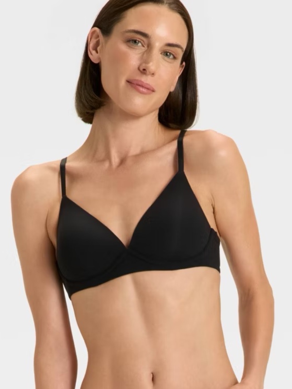 Women's Luxe Stretch Wirefree Plunge Bra - Auden Black 34C